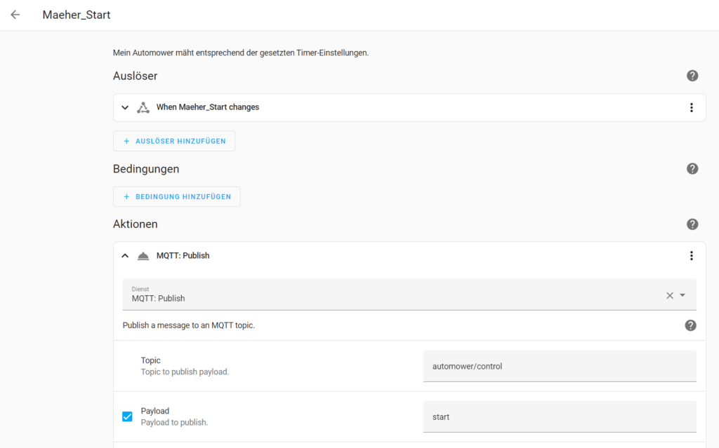 Automatisierung Maeher Start