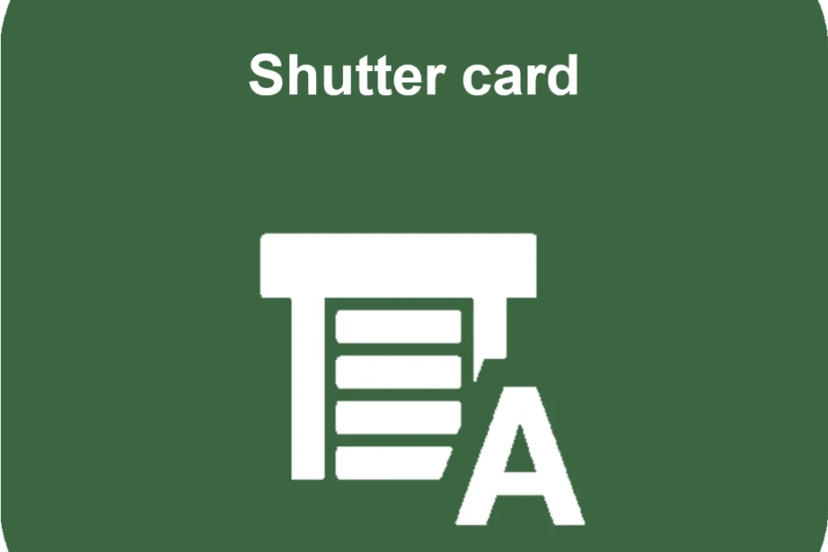 Shutter card