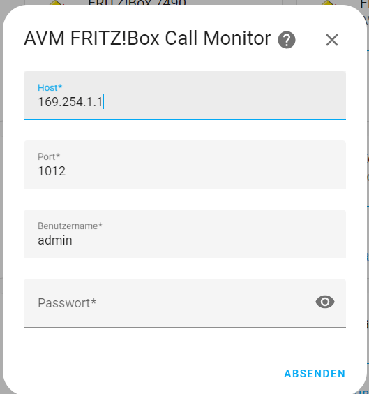 Callmonitor hinzufügen