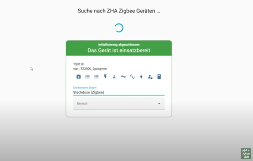 Hinzufügen über ZHA