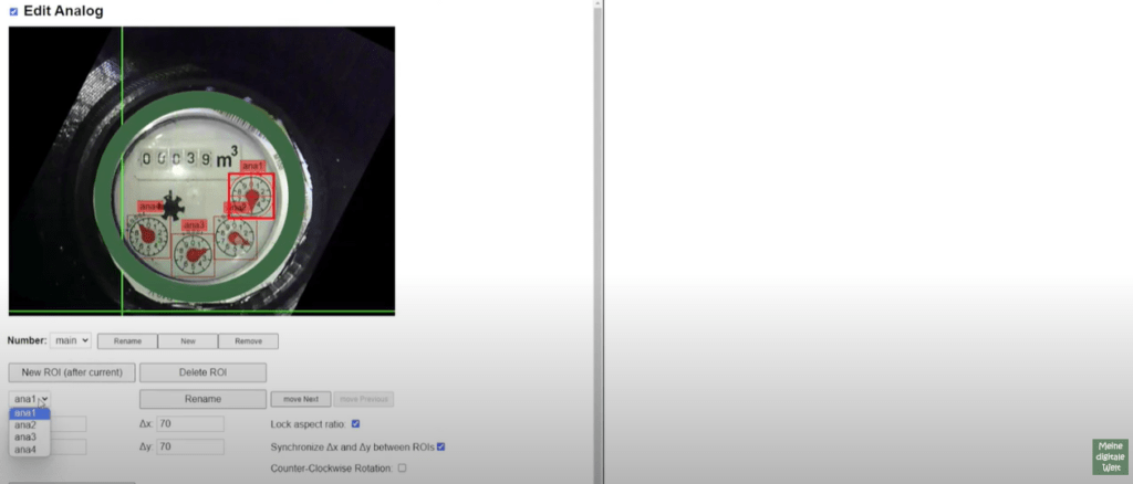 analoge Zählerwerte