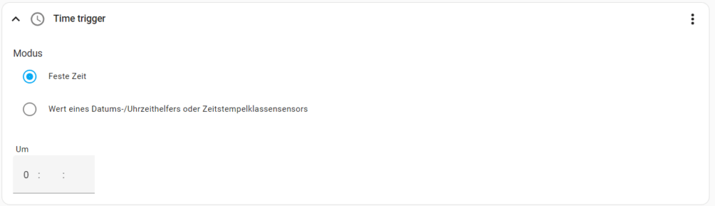 Zeit Auslöser
