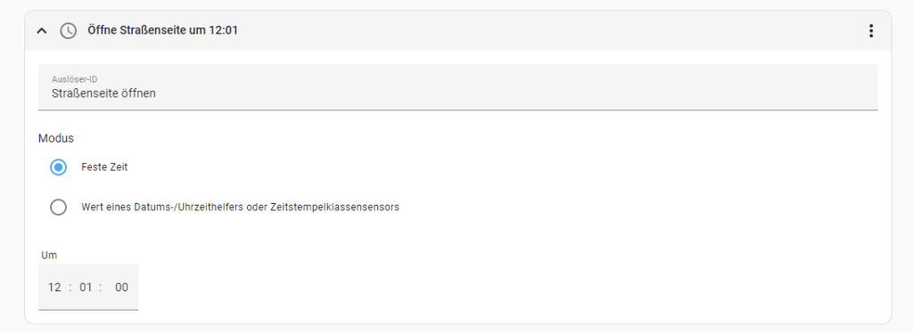 Straßenseite öffnen