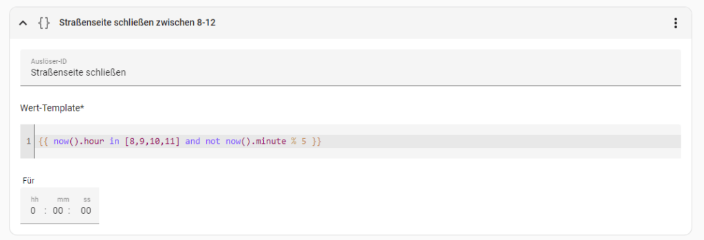 Straßenseite schließen