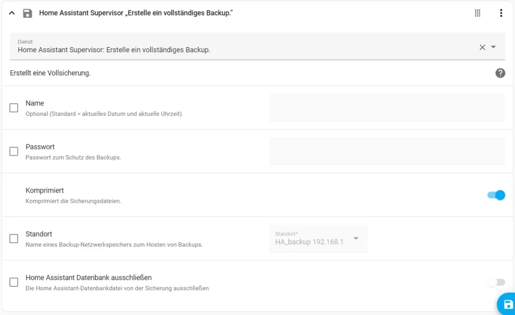 Backup Automatisierung Dann
