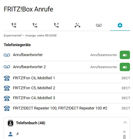 Fritz!Box Anrufe Einstellungen